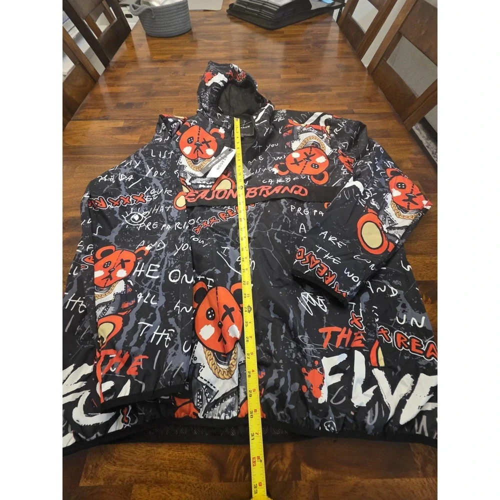 Reason Men's Windbreaker Size 3XL Jacket  New With Tag XO TEDDY ANORAk Sku89